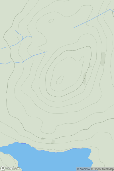 Thumbnail image for Cruach na Seilcheig [Knapdale and Kintyre] showing contour plot for surrounding peak